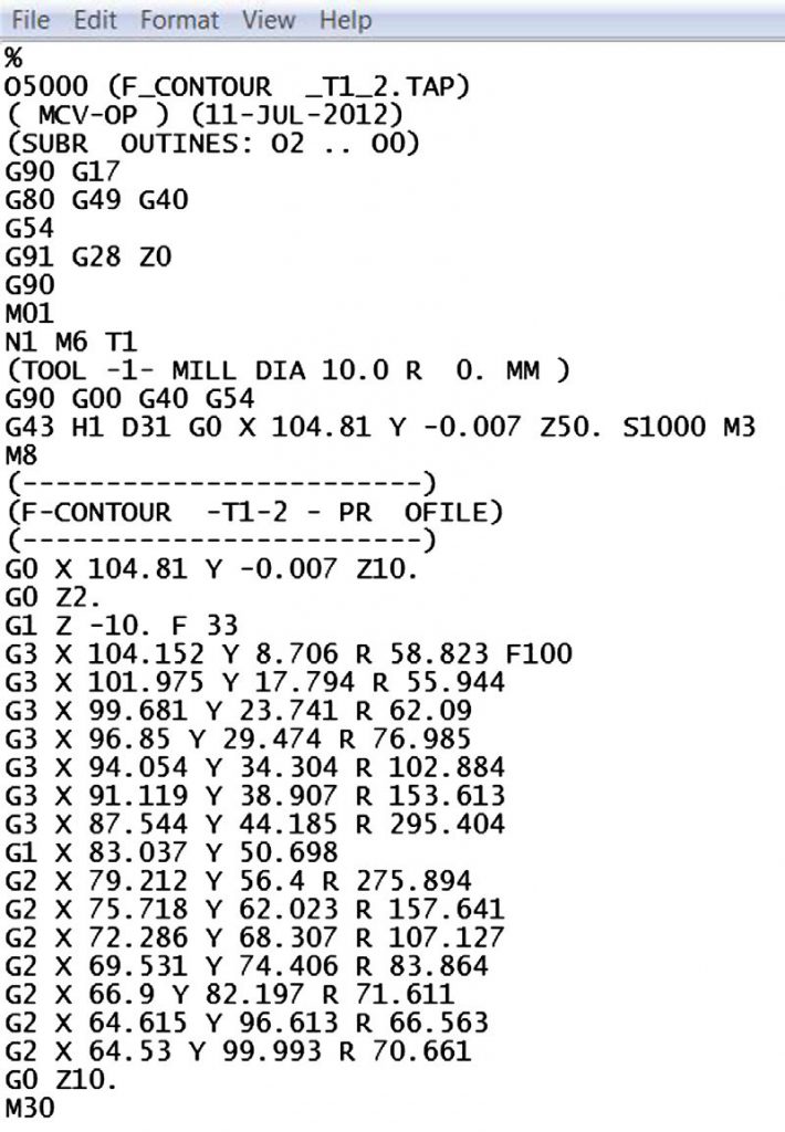 Programarea masinilor-unelte cu comandă numerică - codul G