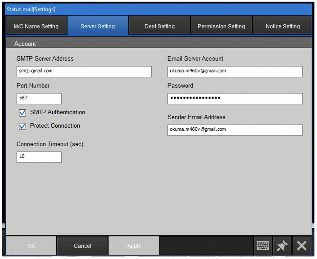 notificare alarma masini cnc