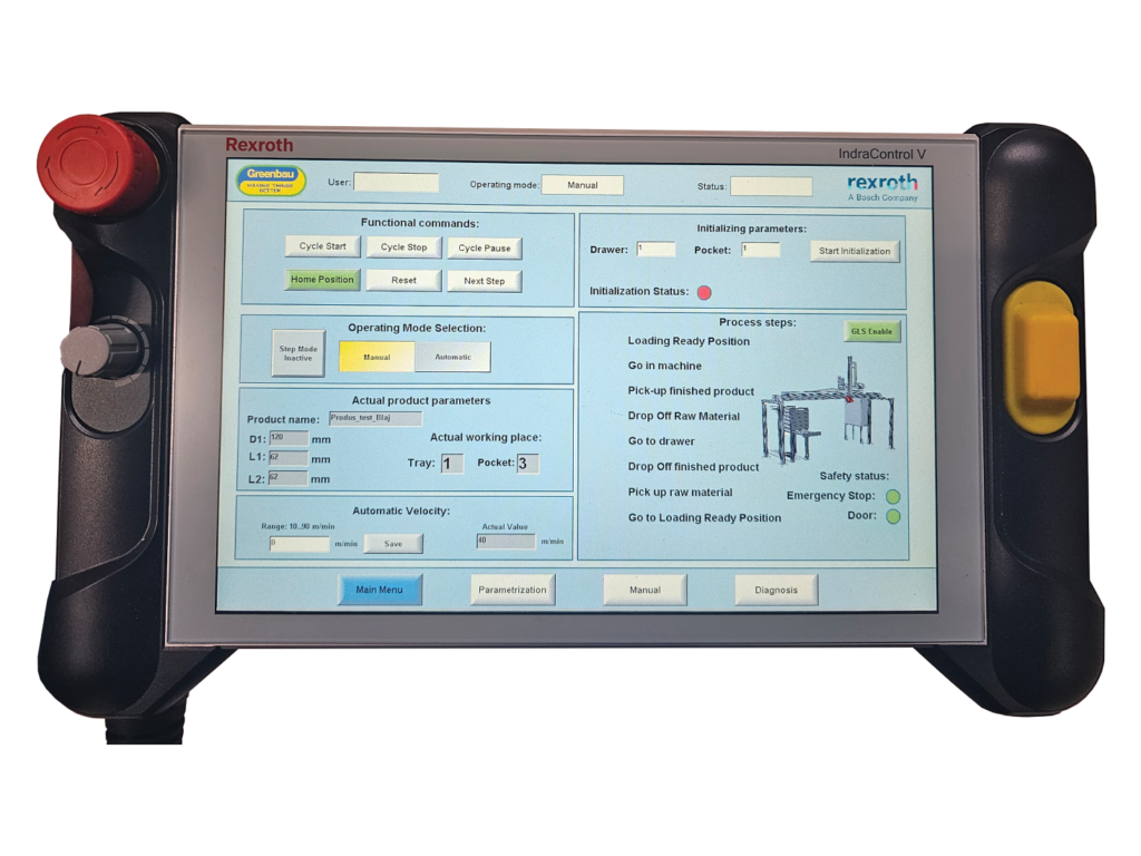 Automatizare CNC Flex-Gantry - Interfață controller