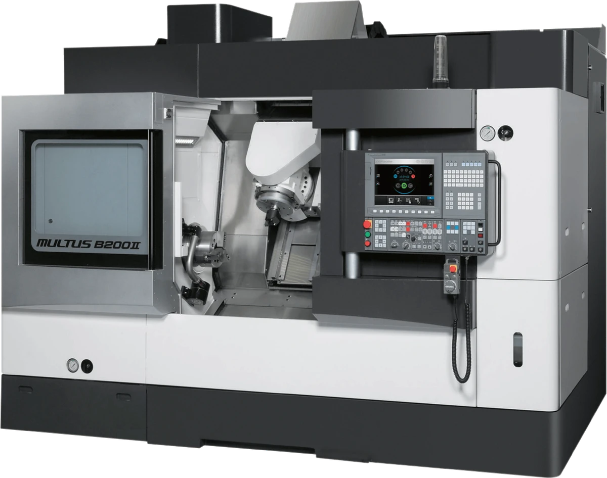 OKUMA MULTUS-B200II Strung CNC orizontal cu o turelă și prelucrare pe axa B