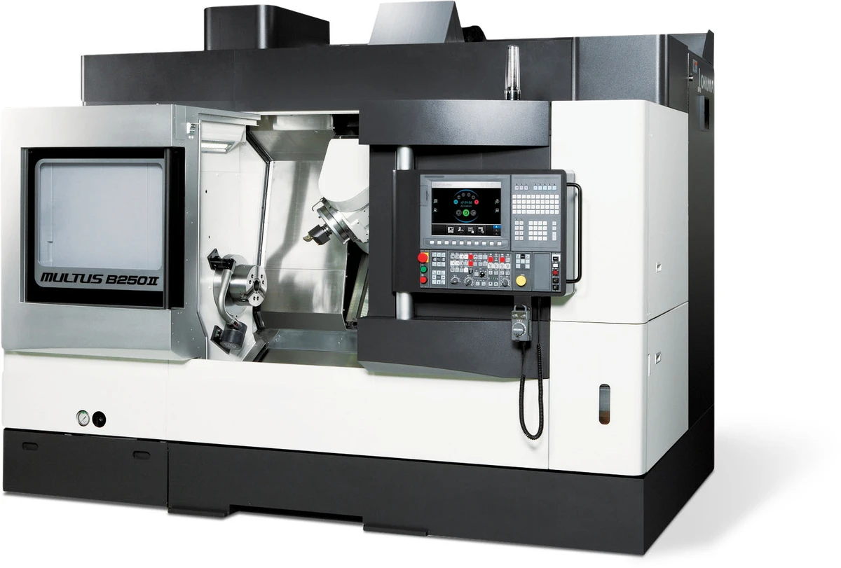 OKUMA MULTUS-B250II Strung CNC orizontal cu o turelă și prelucrare pe axa B