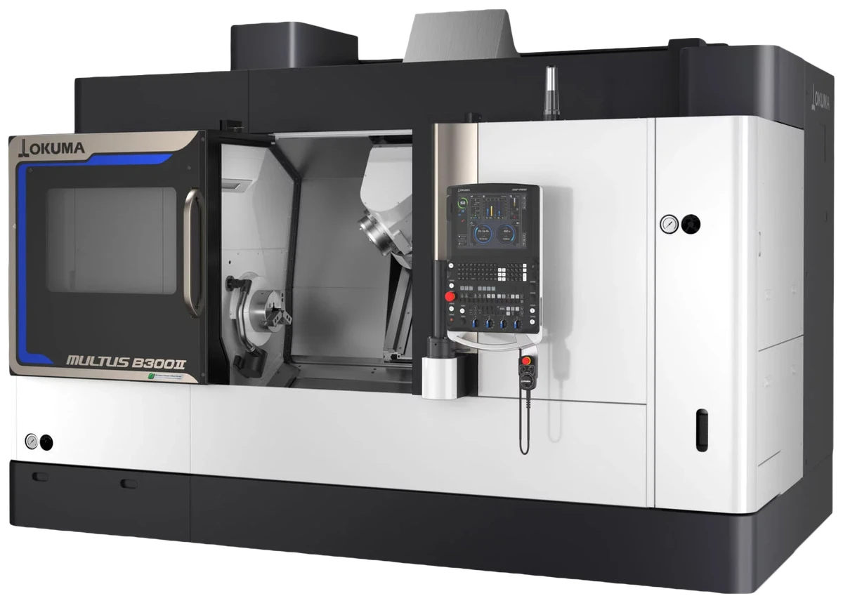 OKUMA MULTUS-B300II Strung CNC orizontal cu o turelă și prelucrare pe axa B