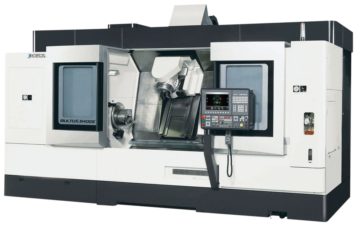 OKUMA MULTUS-B400II Strung CNC orizontal cu o turelă și prelucrare pe axa B