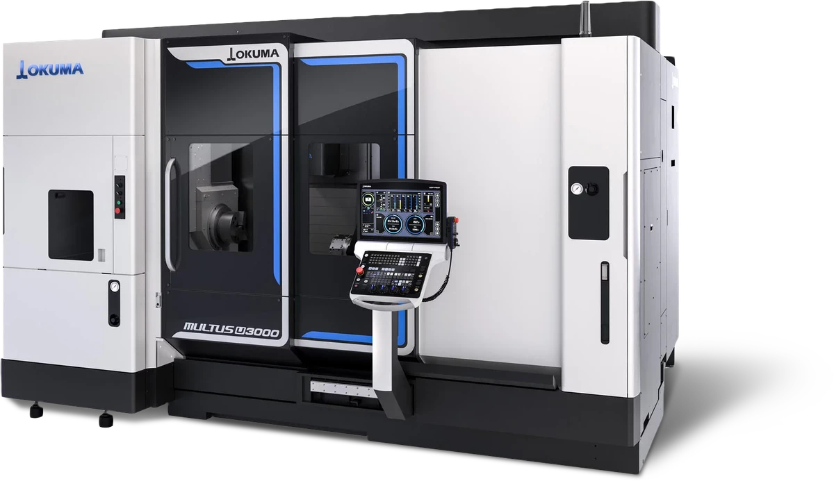 OKUMA MULTUS-U3000 Strung CNC orizontal cu o turelă și prelucrare pe axa B